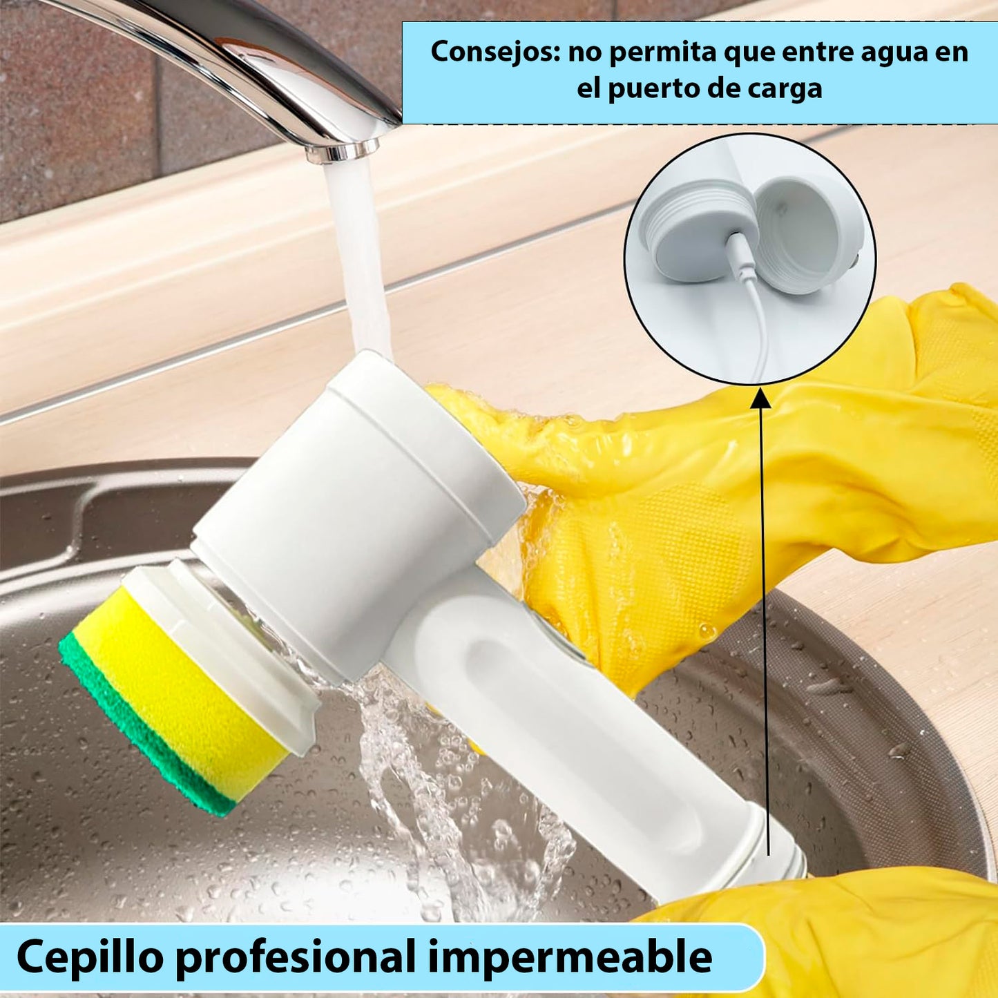CEPILLO DE LIMPIEZA ELÉCTRICO🧽