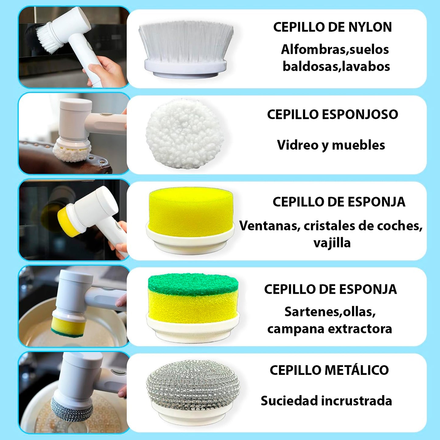 CEPILLO DE LIMPIEZA ELÉCTRICO🧽