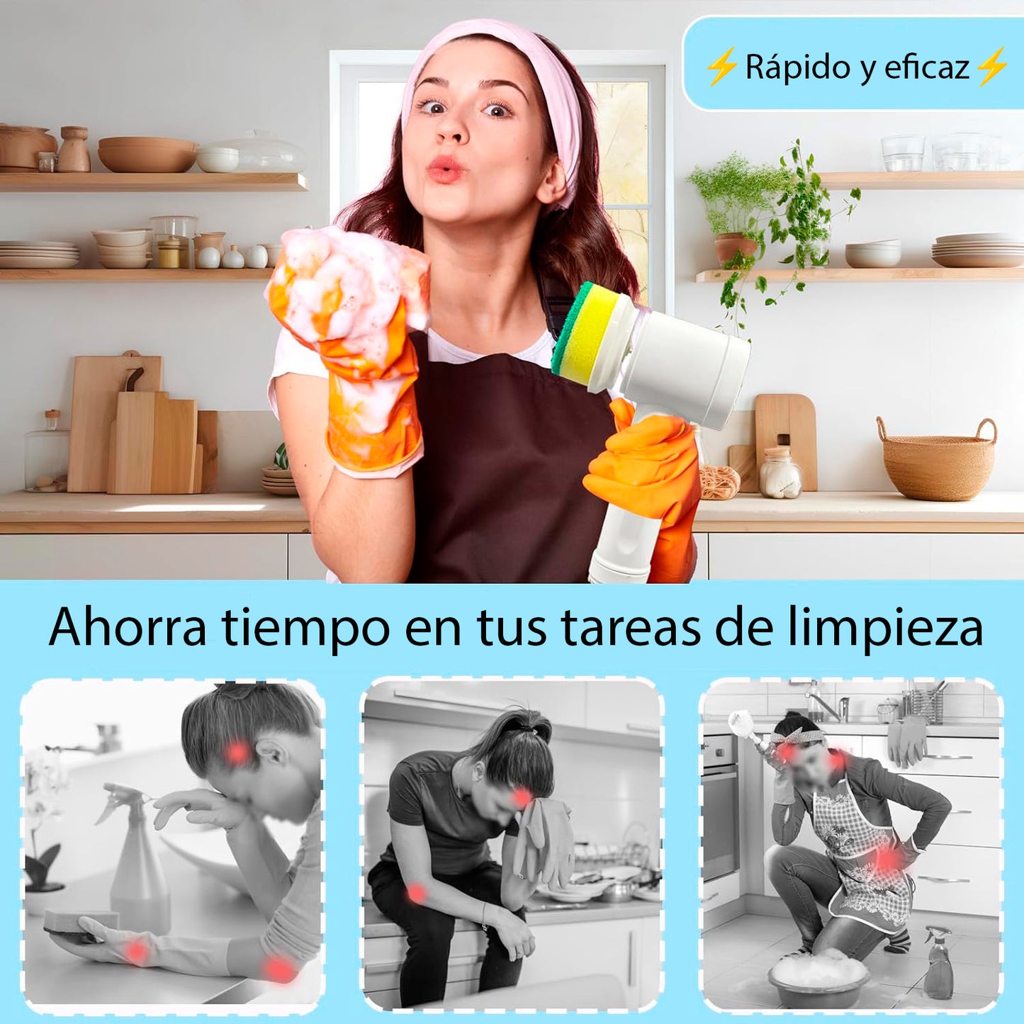 CEPILLO DE LIMPIEZA ELÉCTRICO🧽