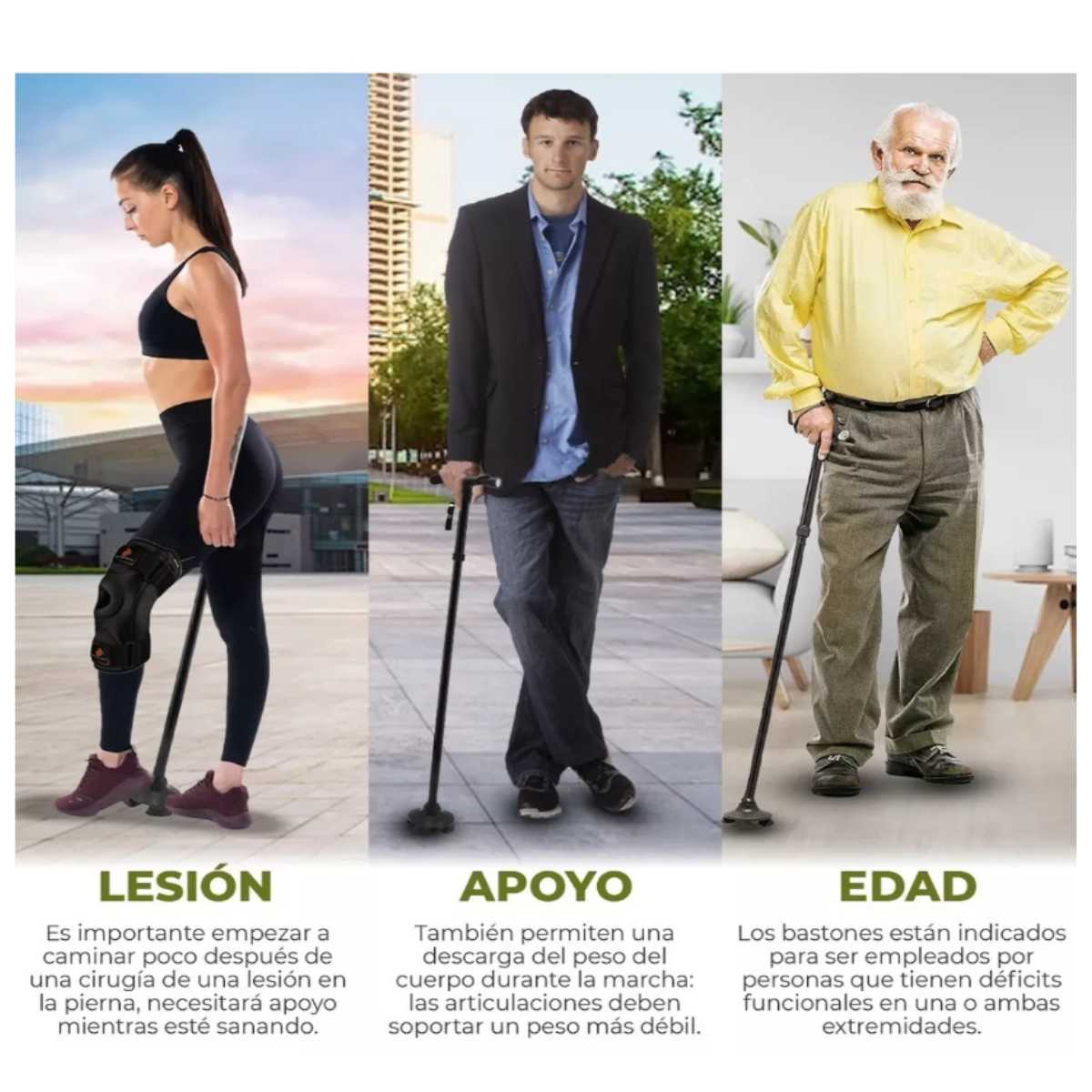 Smart Stick™ - El primer bastón inteligente que alivia el dolor de rodillas. (Cuatro veces más estabilidad)