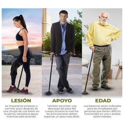Smart Stick™ - El primer bastón inteligente que alivia el dolor de rodillas. (Cuatro veces más estabilidad)